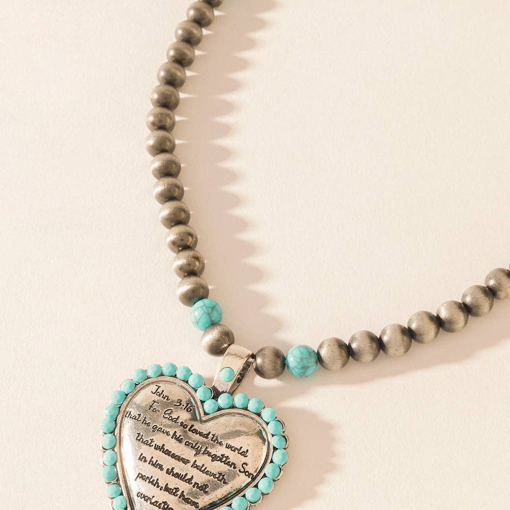 Heart of the Frontier Necklace in Storm Oasis: Storm Oasis