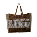 Sand Weaver Weekender Bag: Rich Chocolate & Olive Sandstone