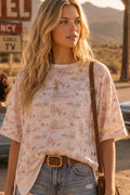 Scenic Print Relaxed Fit Top – Ready to Ship: IVORY
