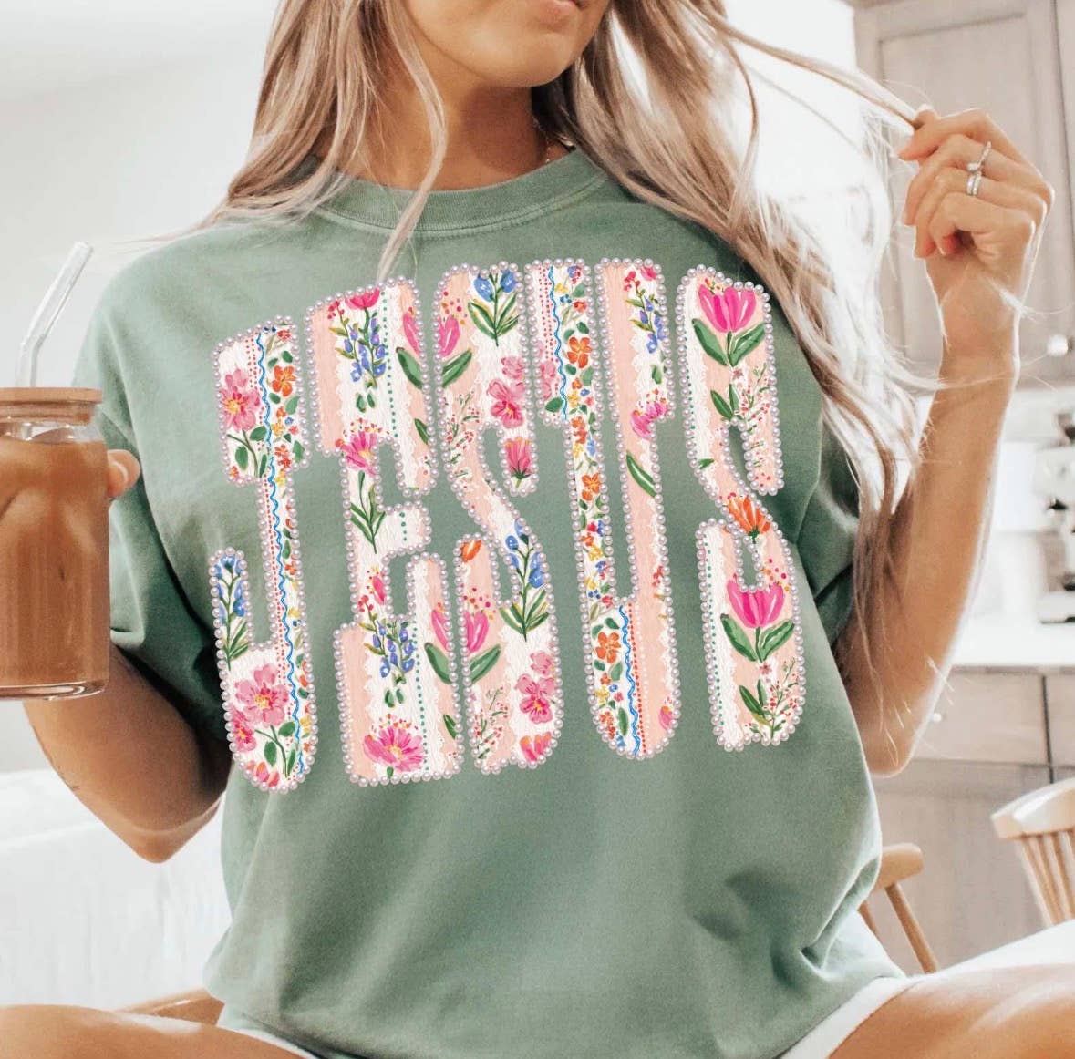 Floral Jesus Shirt