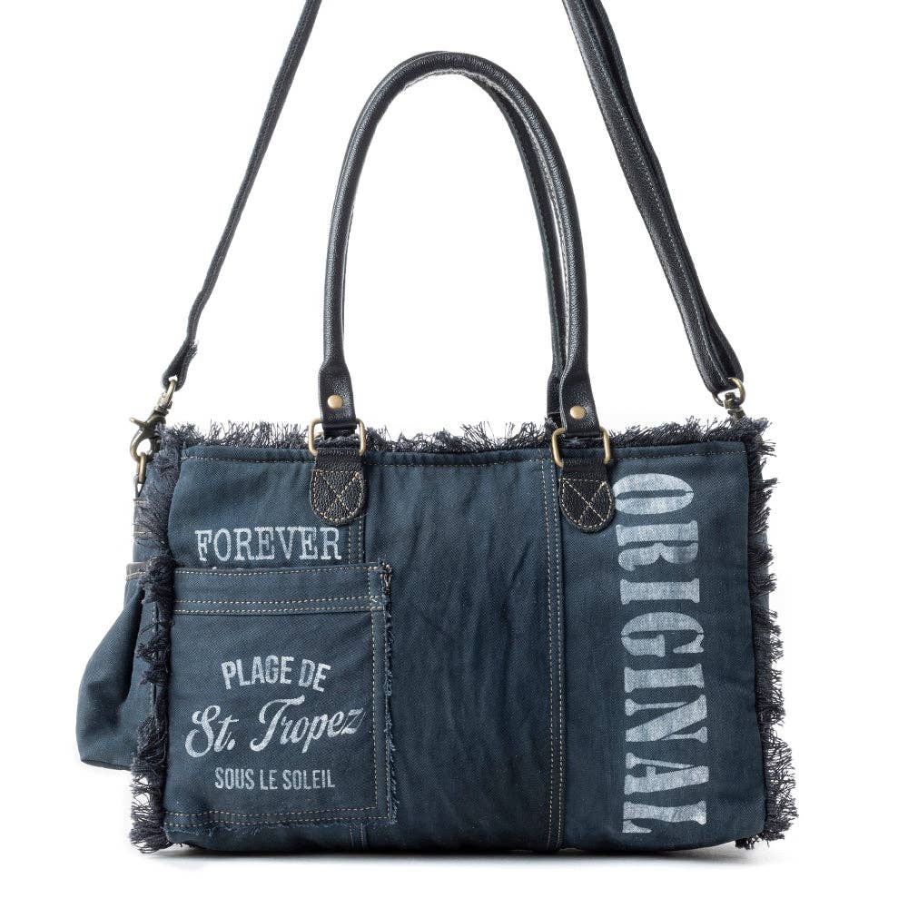 Coastal Steel Upcycled Tote in Blue