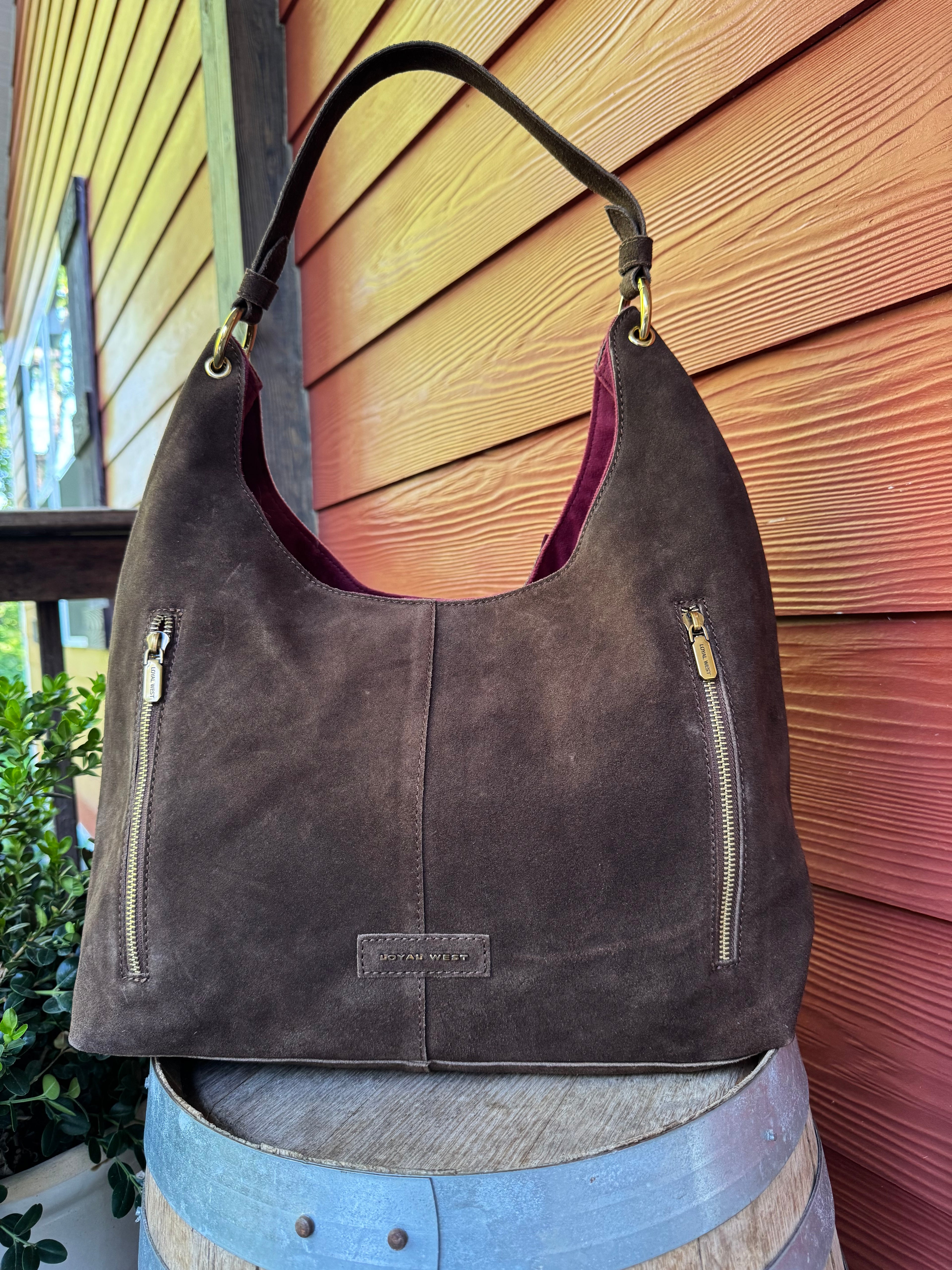 Loyal West Large Purse - in Suede Leather
