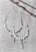 Cross Loop Earrings