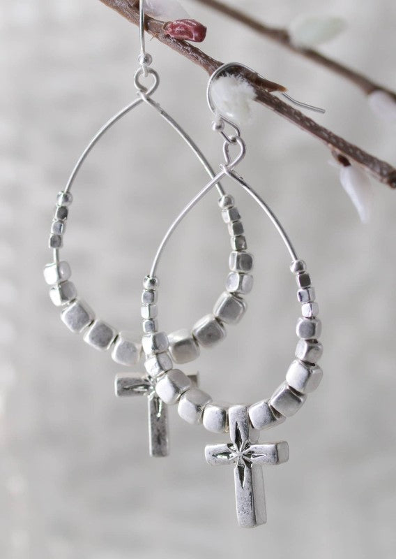 Cross Loop Earrings