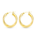 Diana Polished Simple Twist Hoop Gold
