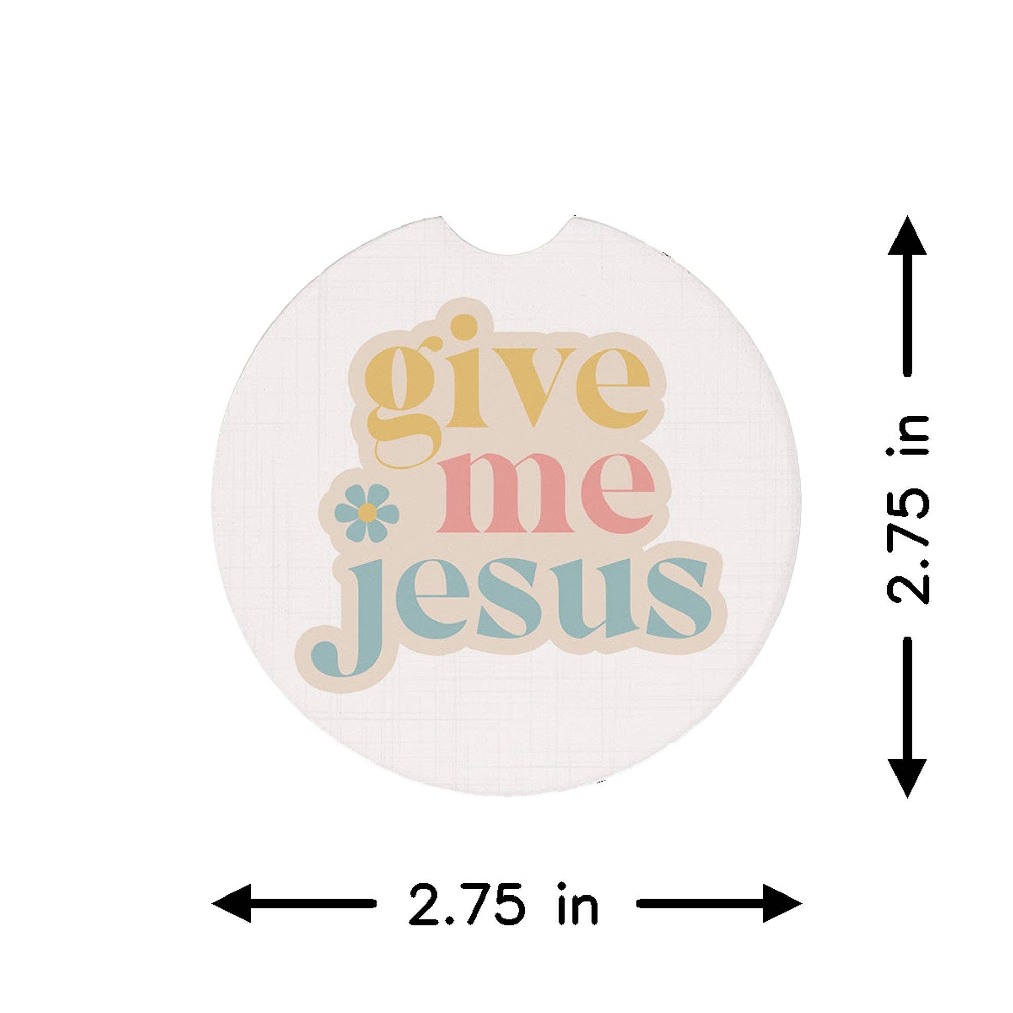Give Me Jesus Flowers - Car Coasters
