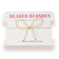 Beaded Blondes Pearl Bow Bracelet