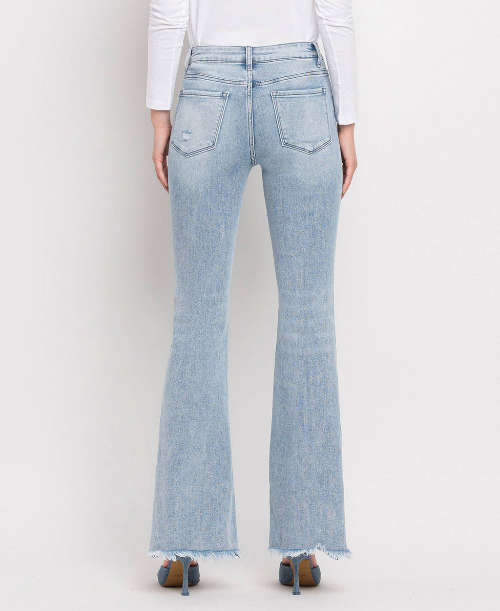 HIGH RISE LIGHT WASH CLASSIC FLARE JEANS