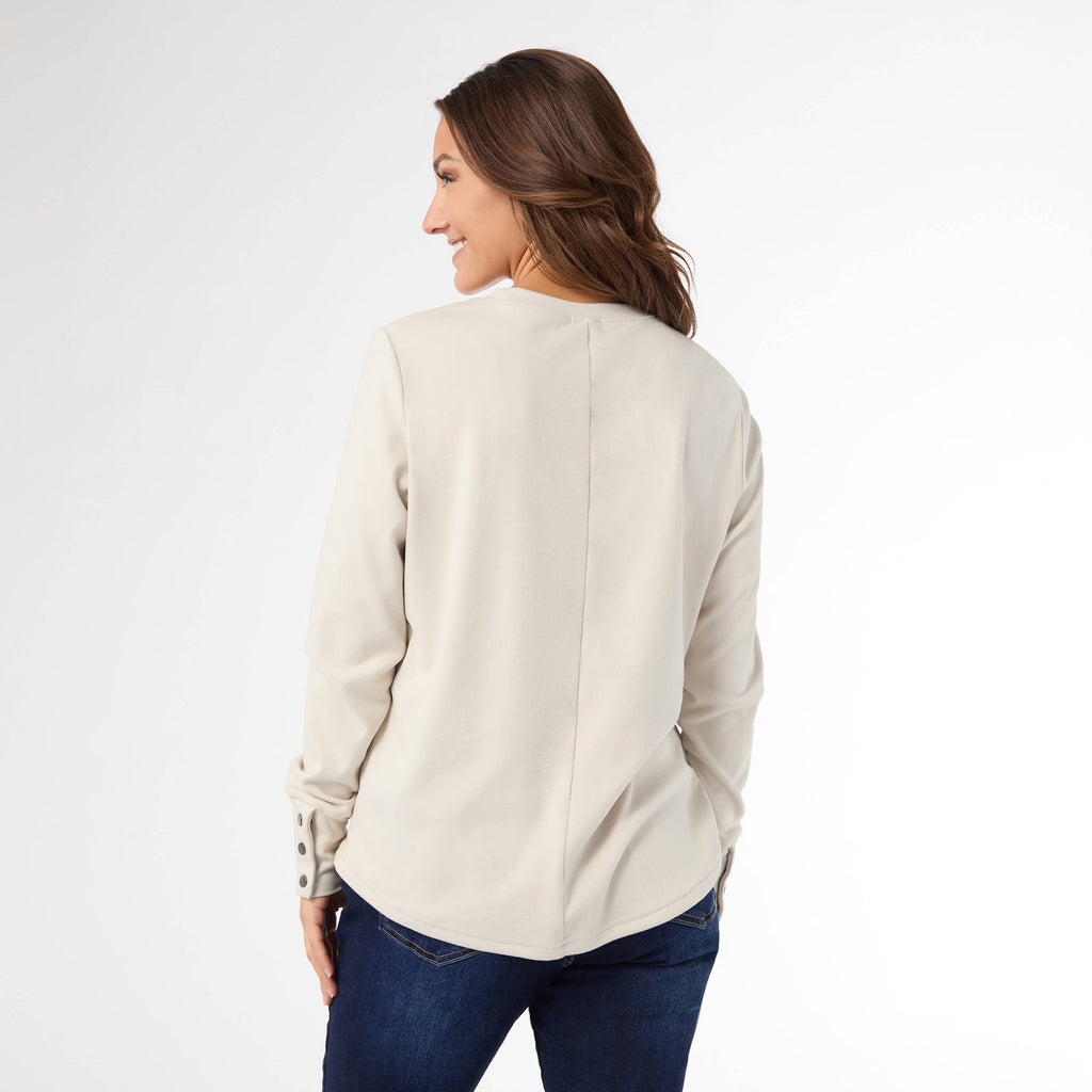 Alexis Super Soft Top with Snap Cuff-Fall