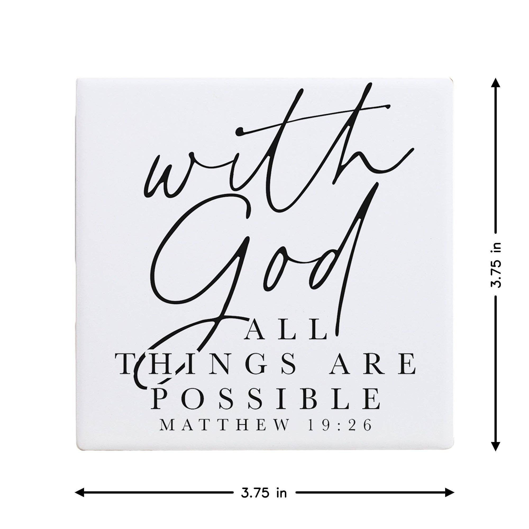 With God Possible - Creamic Coaster Squares
