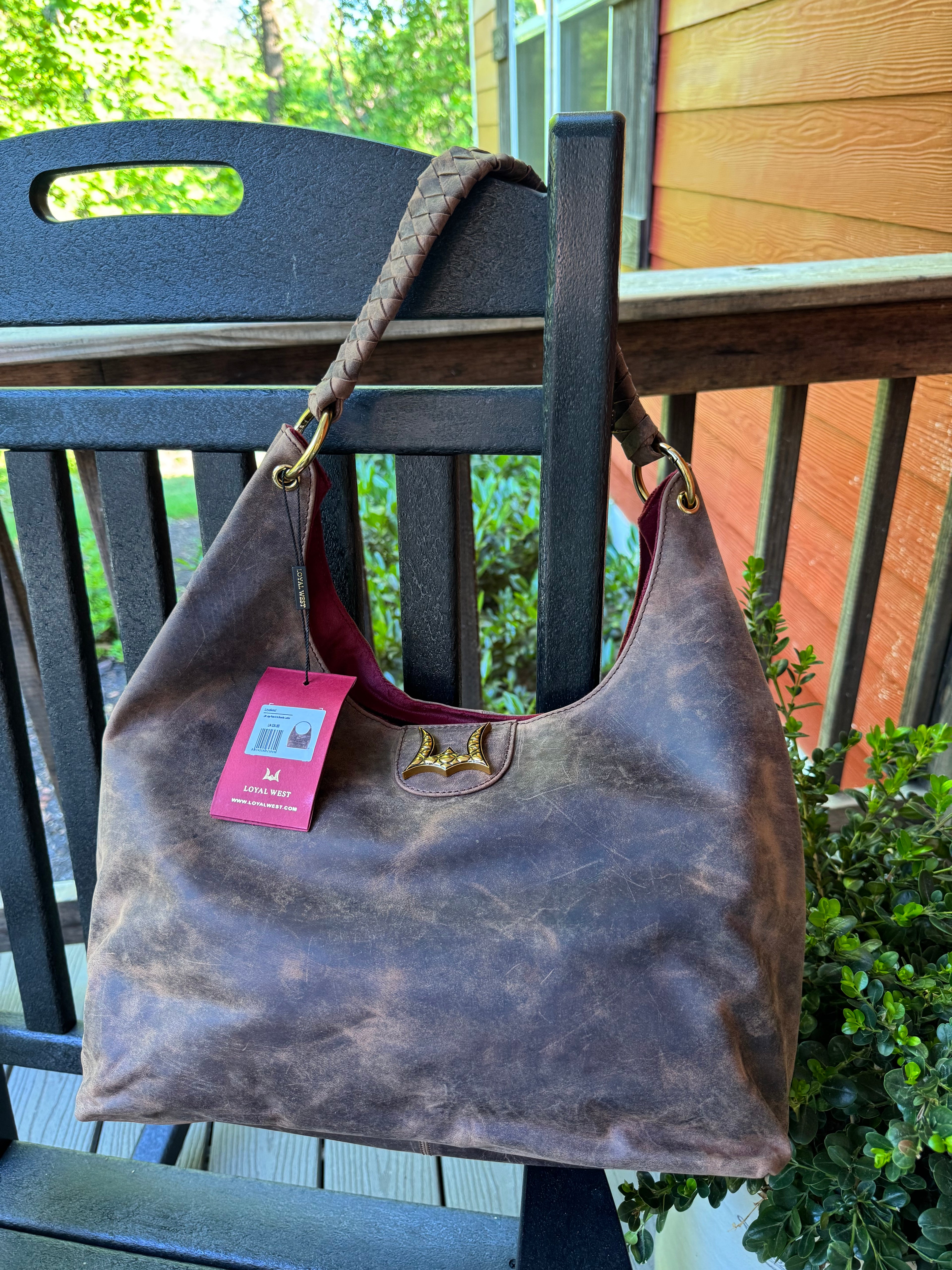 Lw Large Purse in in Brunette Leather