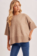 Oversized Boxy Ribbed Knit Top