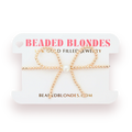Beaded Blondes Gold Bow Bracelet