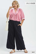 Pinstripe Wide Leg Pants