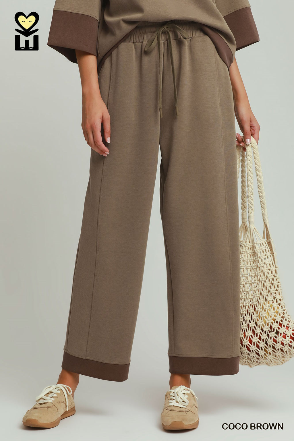 CLOUDKNIT Modal & Tencel Colorblock Straight Pants