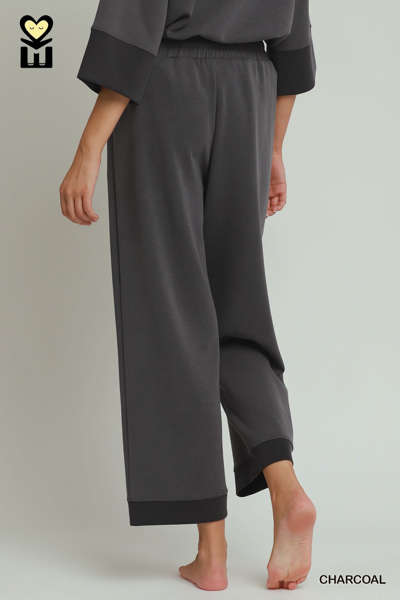 CLOUDKNIT Modal & Tencel Colorblock Straight Pants
