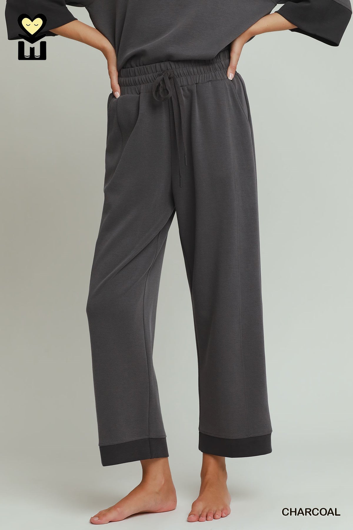 CLOUDKNIT Modal & Tencel Colorblock Straight Pants