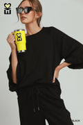 Round Neck Ruffle Tier Raglan Sleeve Top