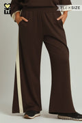 LUXEKNIT Colorblock Side Stripe Straight Pants