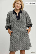 Mix Media Jacquard Dress