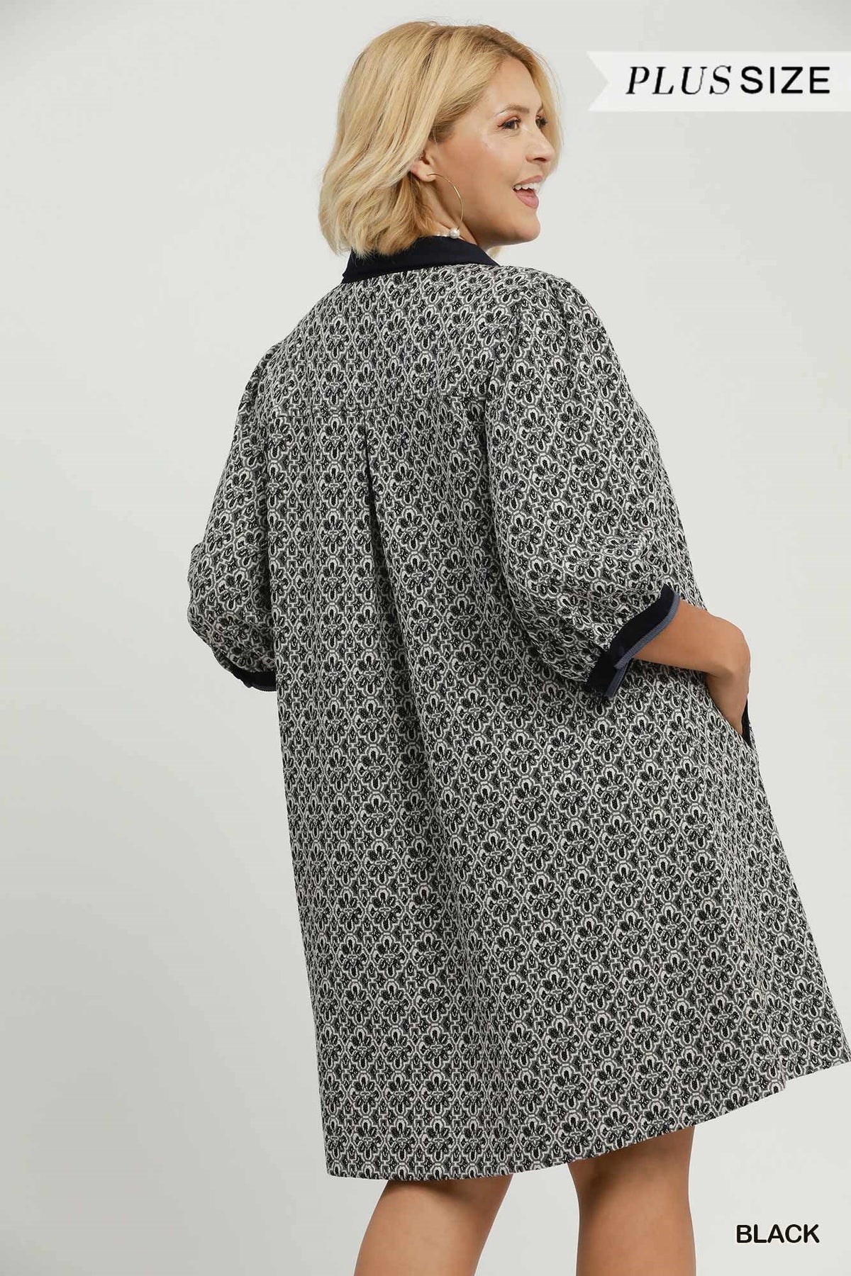 Mix Media Jacquard Dress