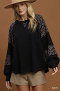 Leopard Mix Thermal Top