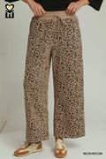 Leopard Jacquard Straight Pants 27.5"