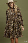 Leopard Print Tiered Dress