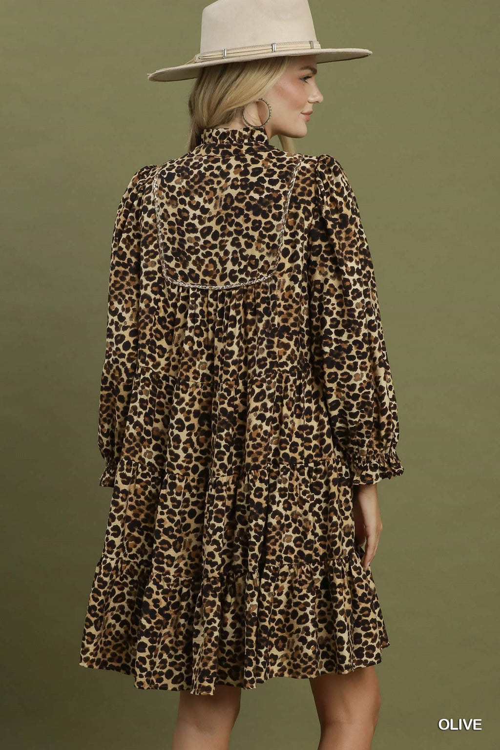 Leopard Print Tiered Dress