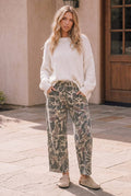 Camo Wide Leg Denim Pants