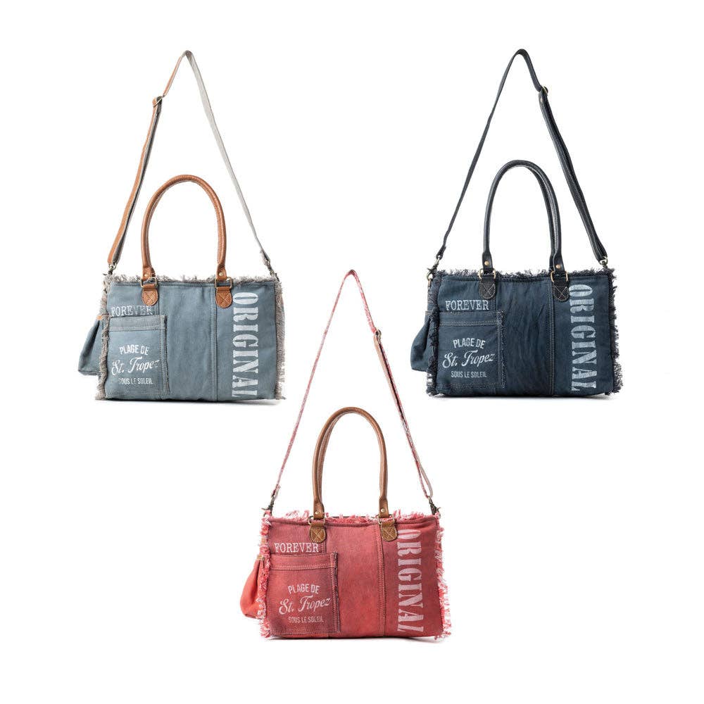 Coastal Steel Upcycled Tote in Blue