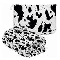 Cow Print Plush Travel Throw Blanket with Matching Case