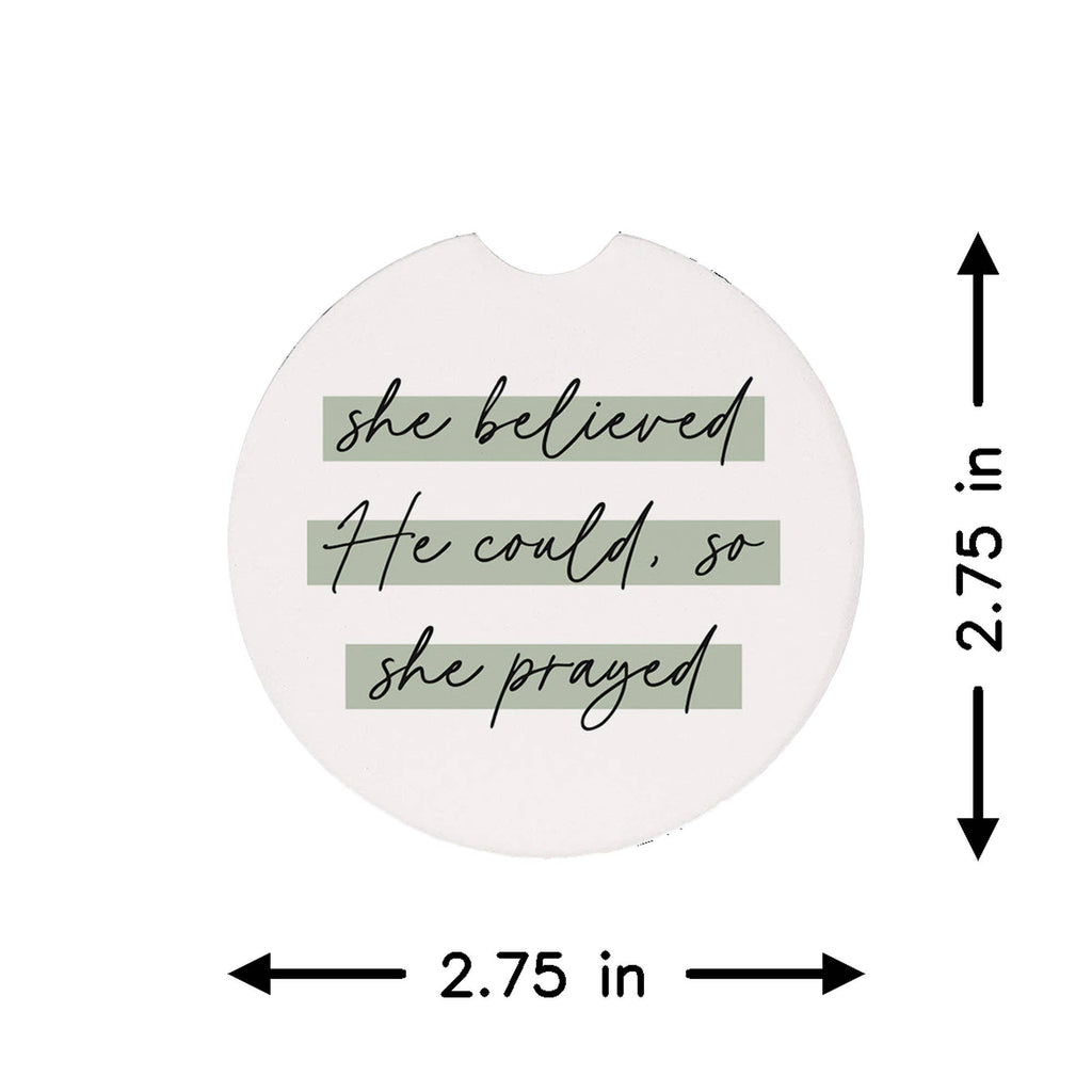 She Believed Leaves - Car Coasters