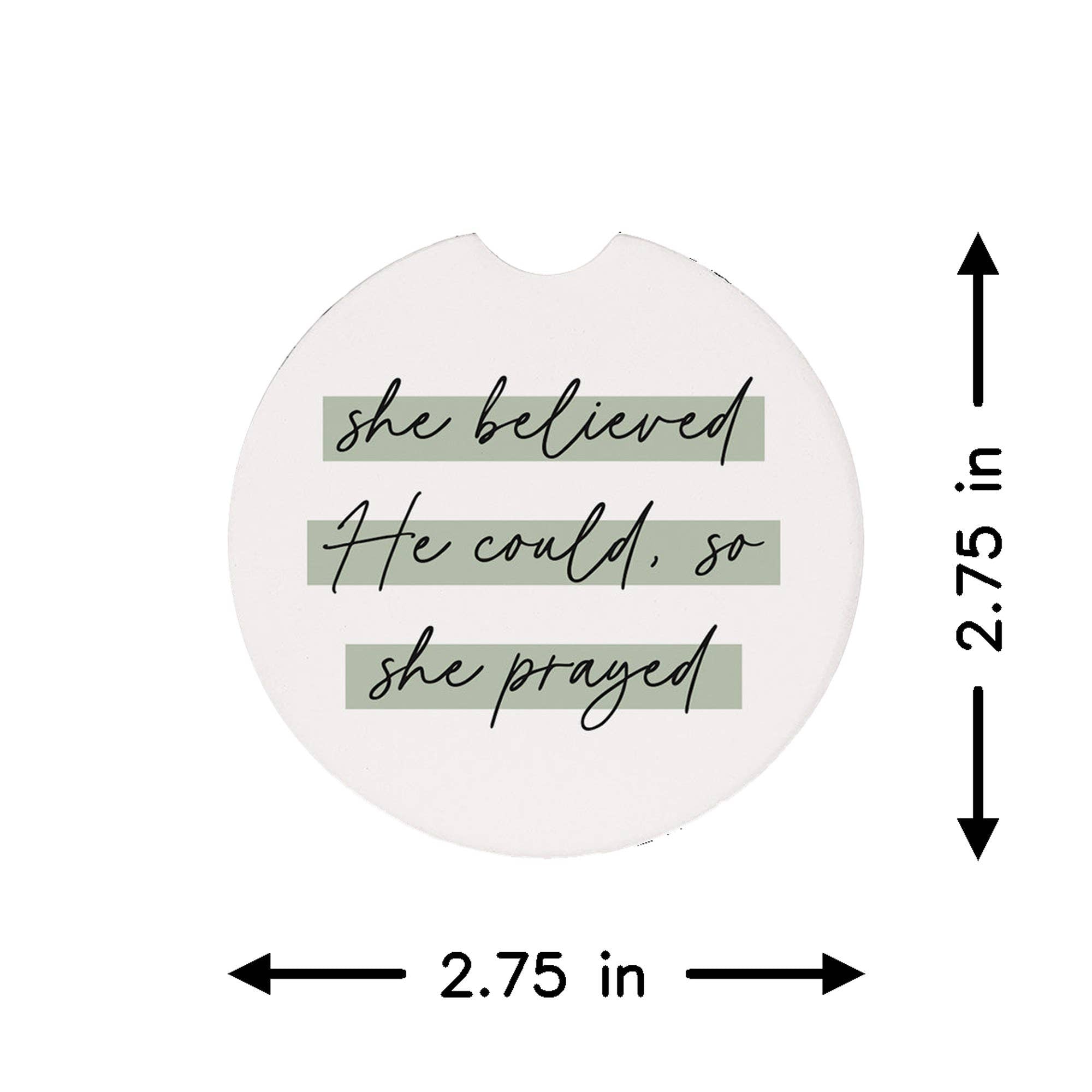 She Believed Leaves - Car Coasters