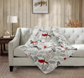 Cardinals Winter Wood Quilted Throw