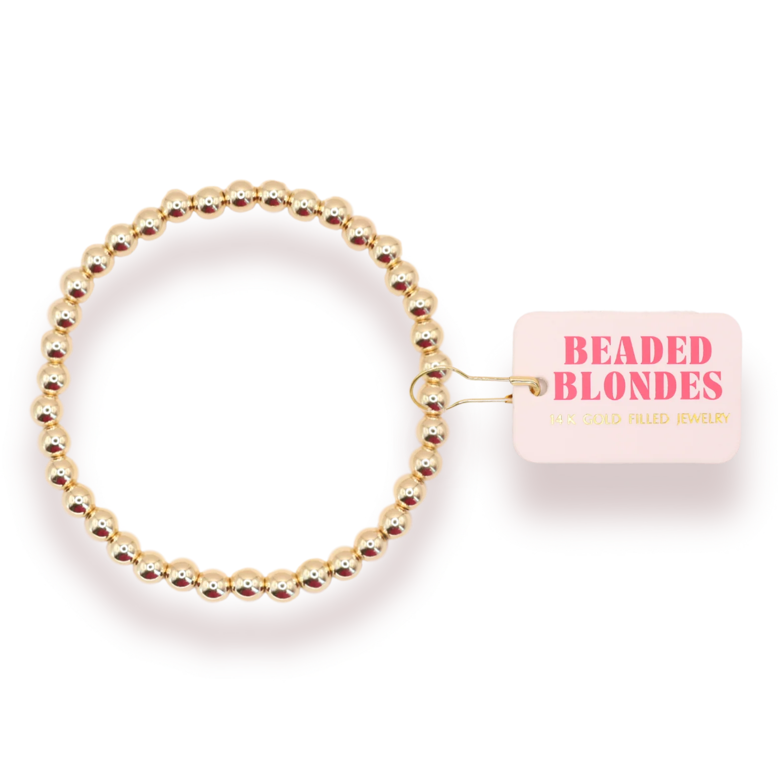 Beaded Blondes 5MM gold stackable beaded bracelet