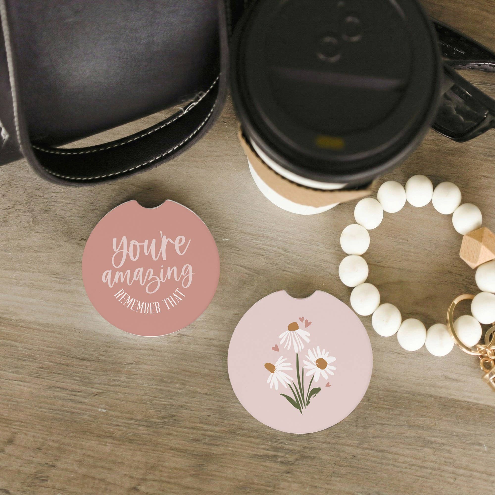 You're Amazing Daisies - Car Coasters