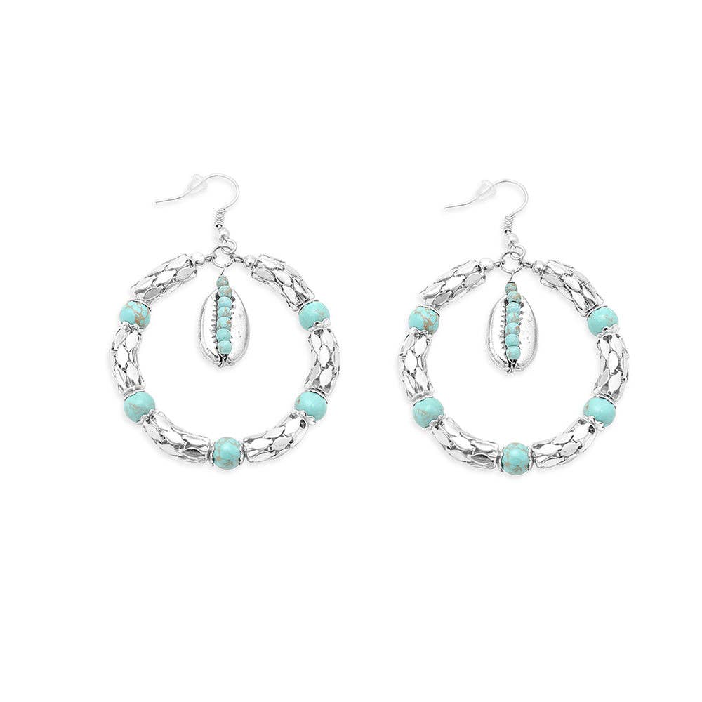 Moon Dancer Hoop Earrings: Silver