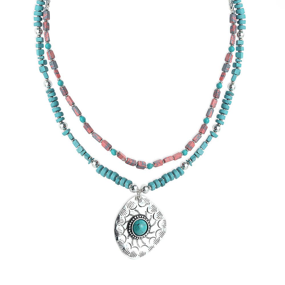 Concho Horizon Necklace: Blue