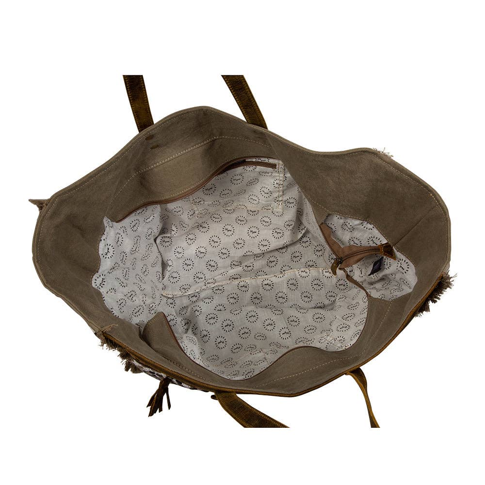 Sand Weaver Weekender Bag: Rich Chocolate & Olive Sandstone