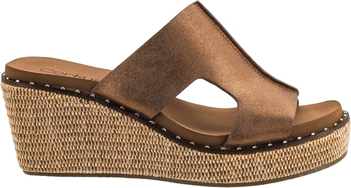Corkys Kiss N Tell Wedge - Washed Bronze Metallic