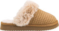 Corkys Lets Order In Slipper - Camel Cable Knit