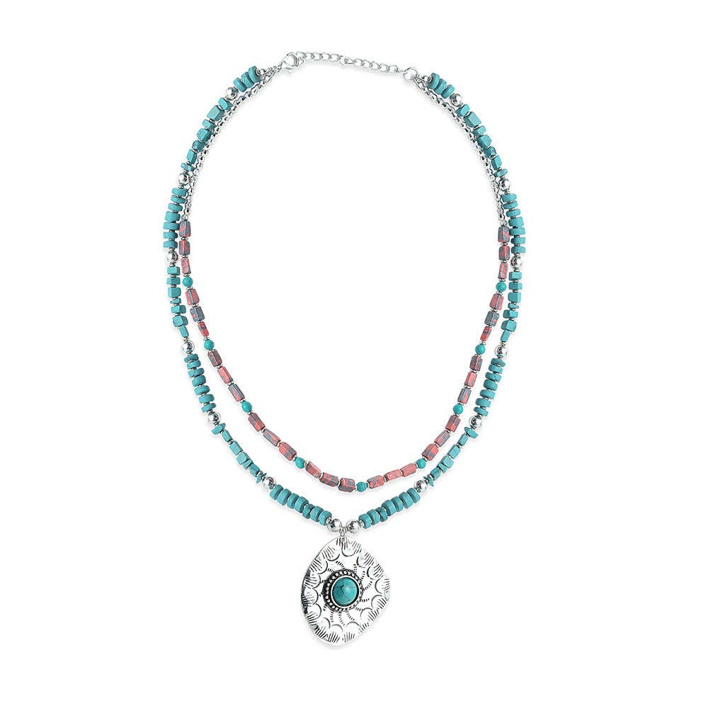 Concho Horizon Necklace: Blue