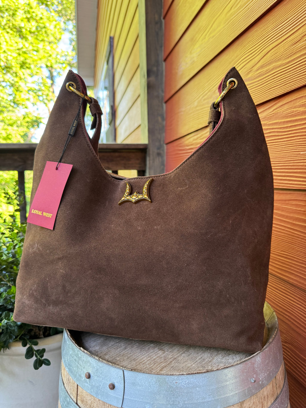 Loyal West Large Purse - in Suede Leather
