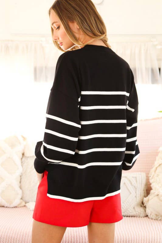 Sunday Stroll Striped Sweater