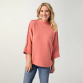 Heavenly-Luxe Stitch Detail Funnel Neck Sweater