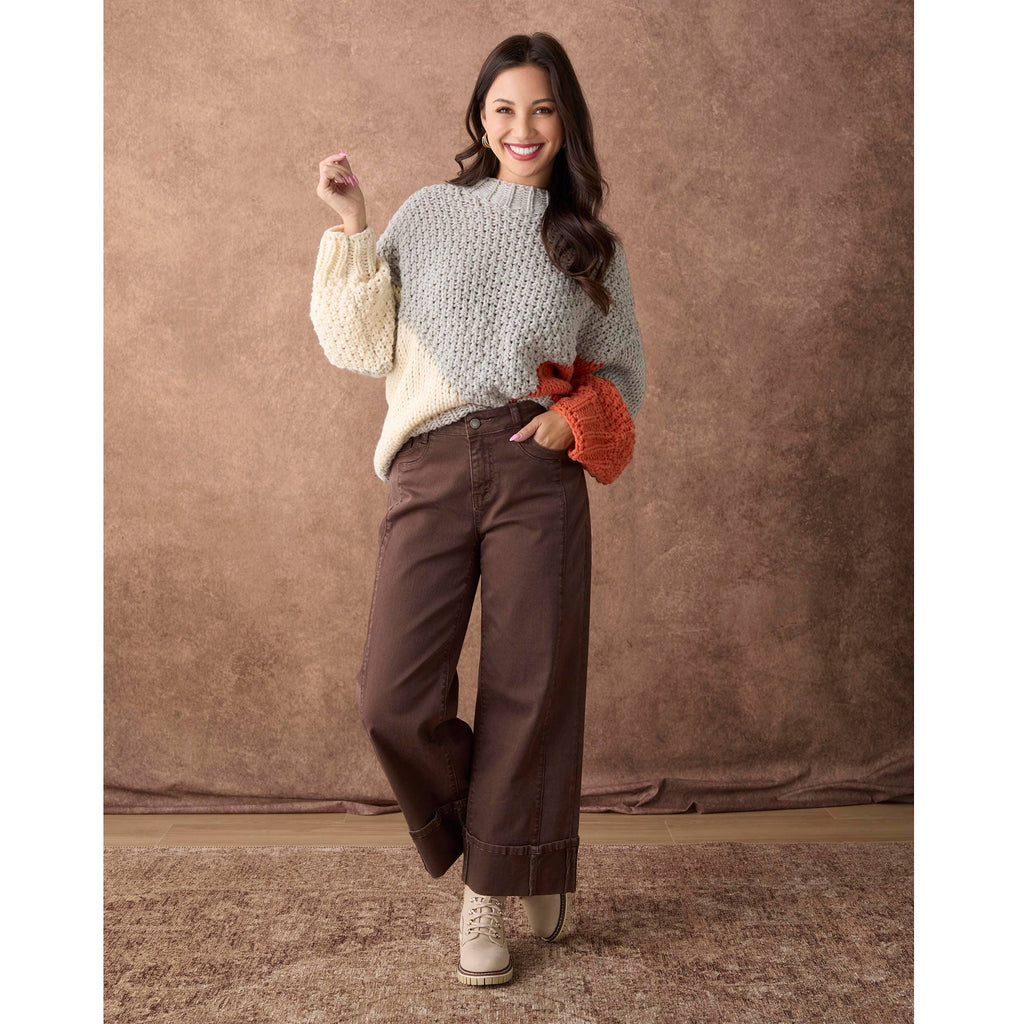 Avante Wide Ankle with Front Seam Pant