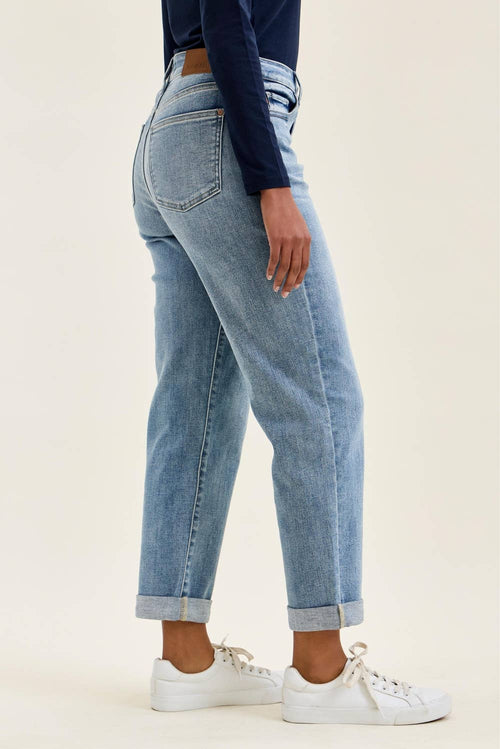 "BILLIE" Boyfriend LT Light Iced Indigo Jeans