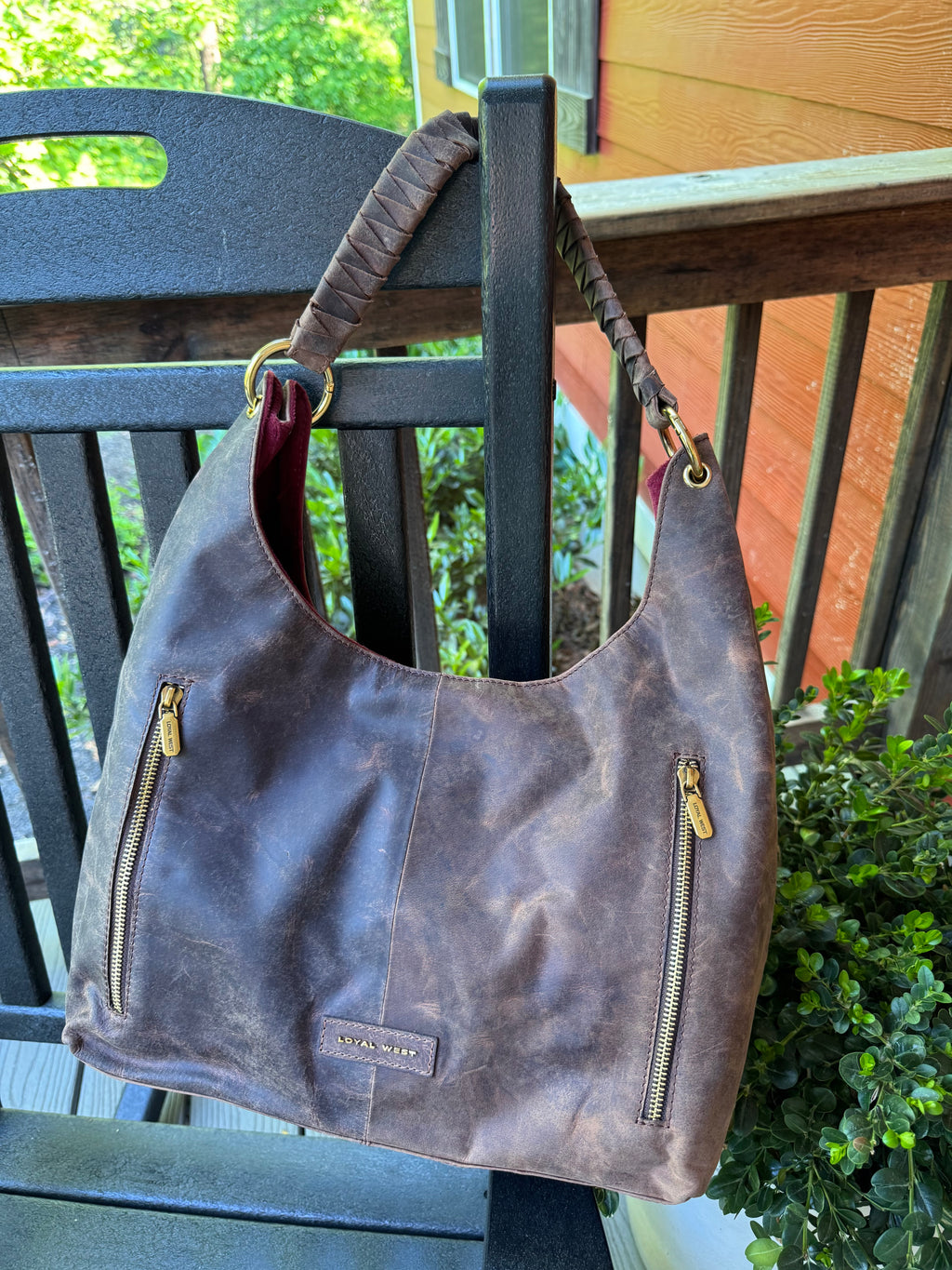 Lw Large Purse in in Brunette Leather