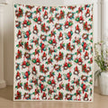 Winter Cardinal Faux Fur & Sherpa Throw Blanket